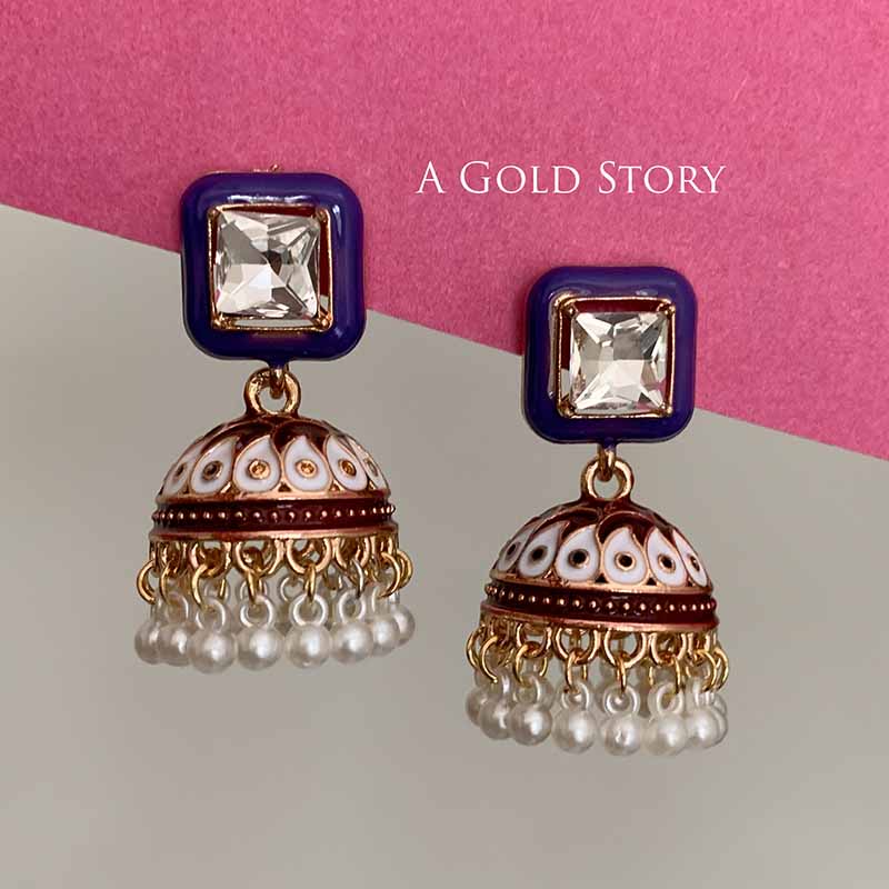 JANAN JHUMKAY MAROON & PURPLE
