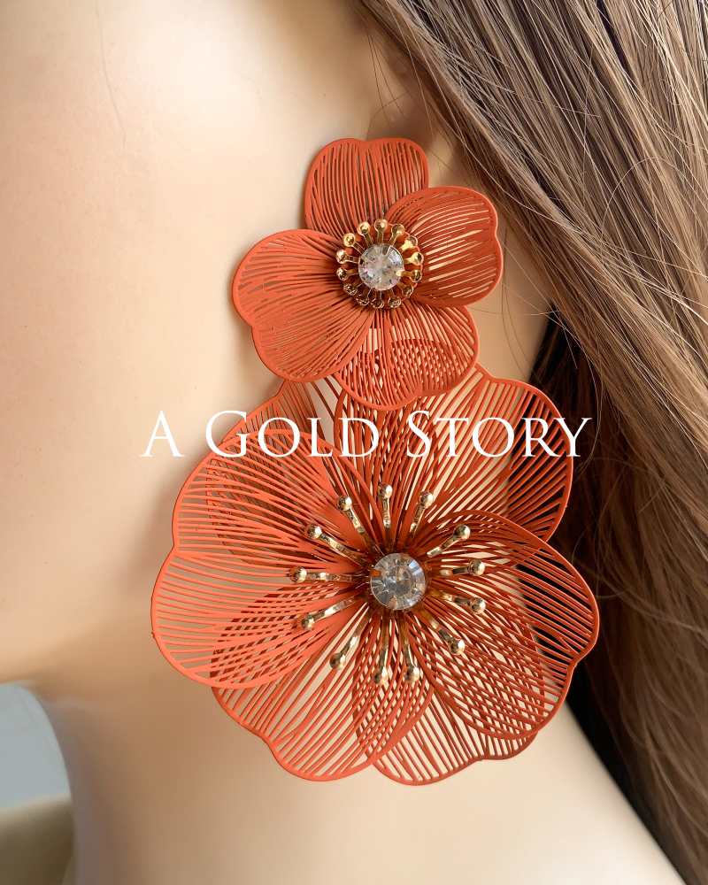 AMELIA EARRINGS ORANGE