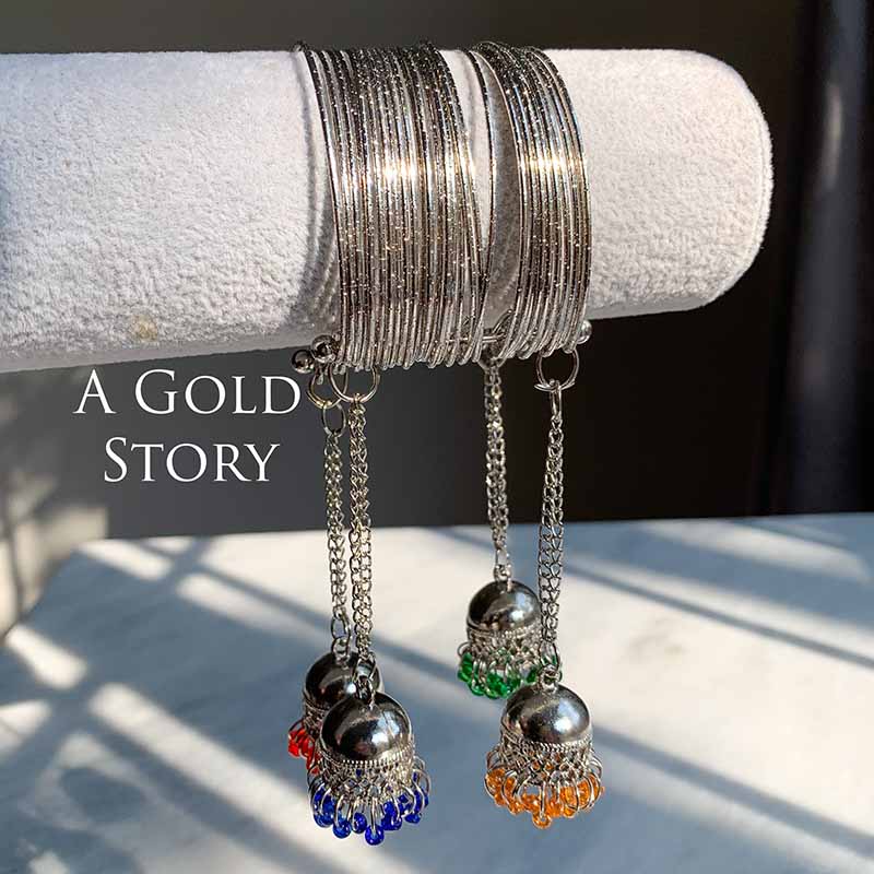 REEM BANGLES BRACELET SILVER