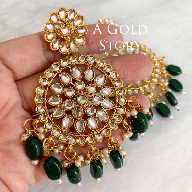 MAHUM EARRINGS EMERALD GREEN