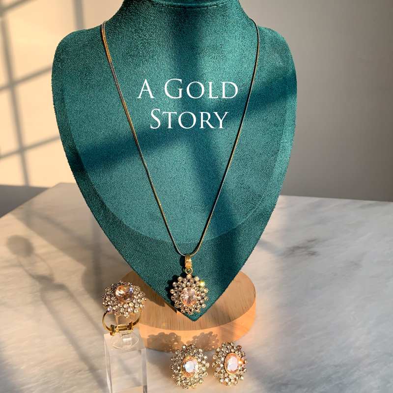 AARIFA PENDANT SET CHAMPAGNE