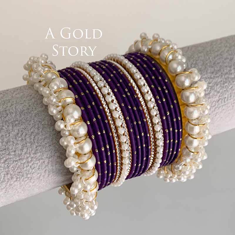 ADAA BANGLES SET DARK PURPLE