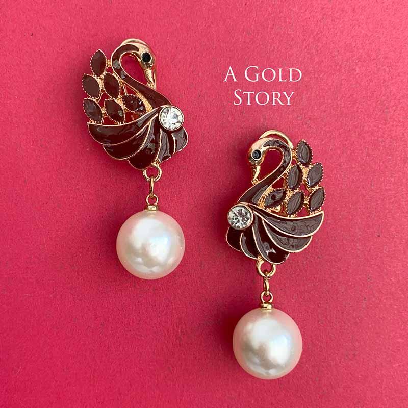 MORNI EARRINGS MAROON