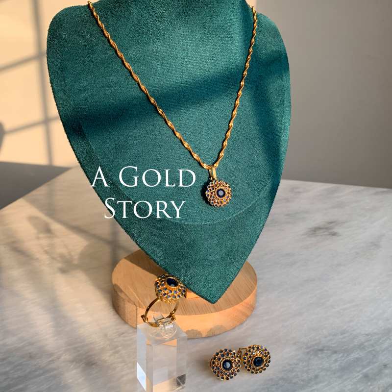ALHINA PENDANT SET BLUE