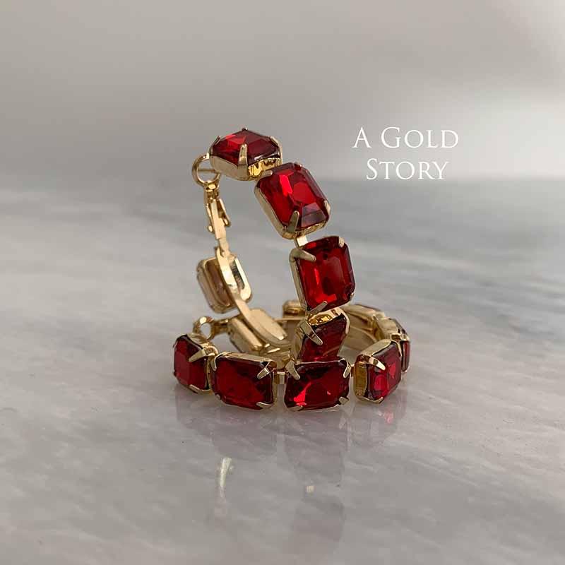 ANABIA HOOPS RED