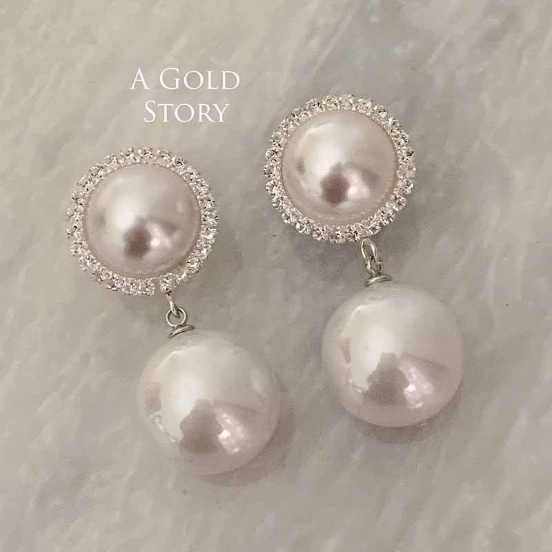 MARIA EARRINGS SILVER PEARL