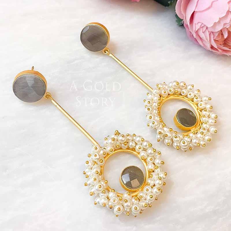 GRACE EARRINGS GRAY - Basics by A Gold Story