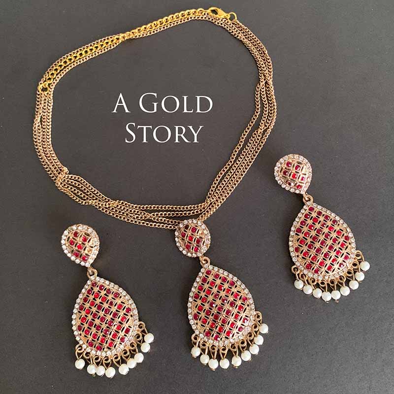 CALISTA NECKLACE SET RED