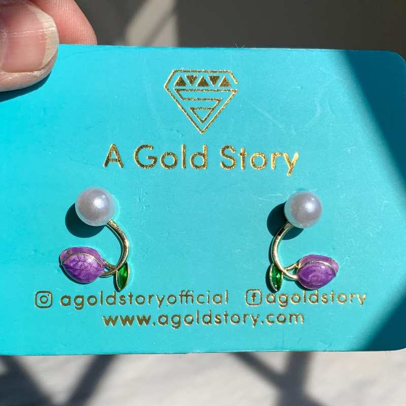 CECILIA EARSTUDS PURPLE