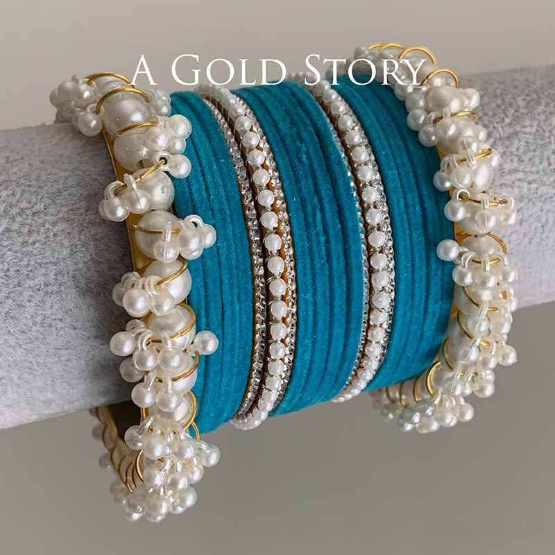 TABEER VELVET BANGLES SET FEROZI
