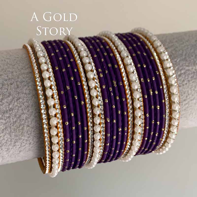 JANNAT BANGLES SET PURPLE