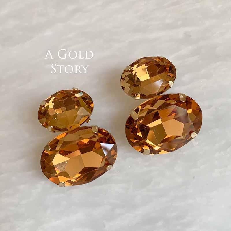 ALINA EARRINGS BROWN