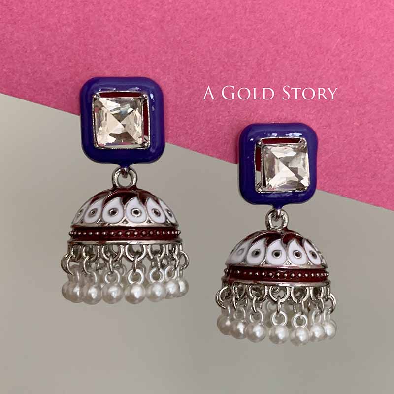 JANAN JHUMKAY MAROON & PURPLE