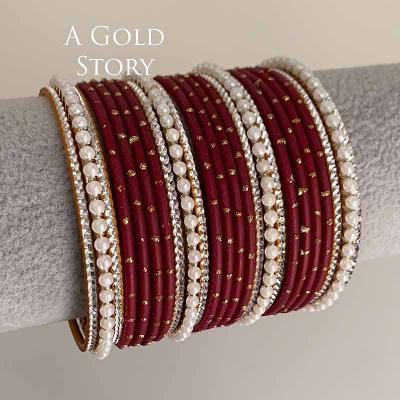 JANNAT BANGLES SET MAROON