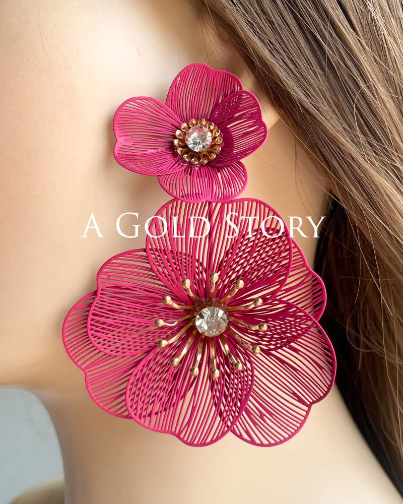 AMELIA EARRINGS PINK