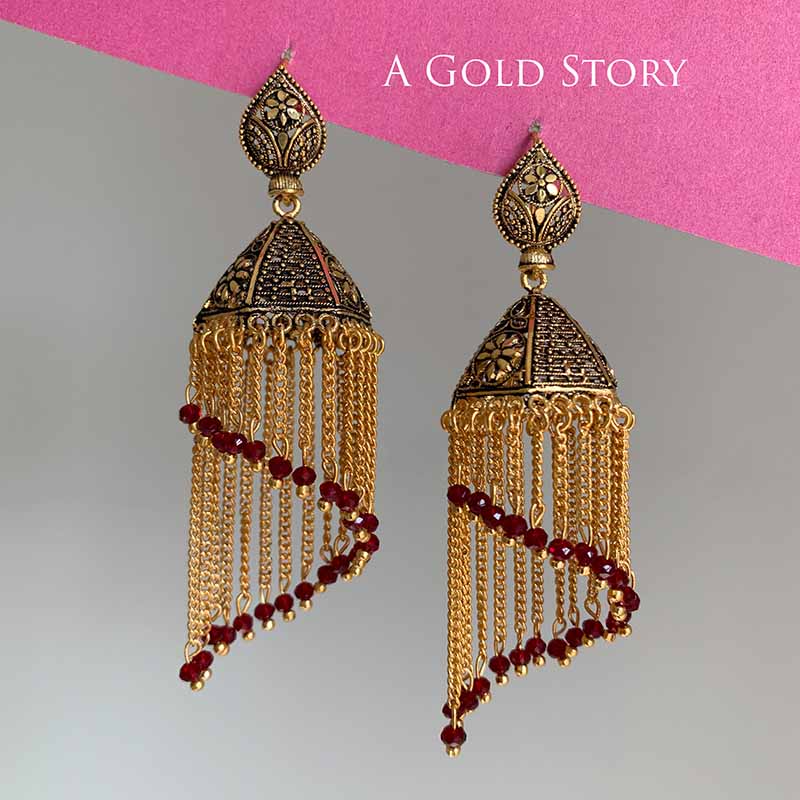 CORA OXIDISED JHUMKAY