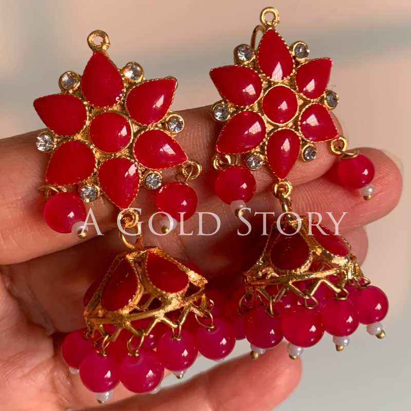 ASMARA MEENAKARI JHUMKAY MAGENTA