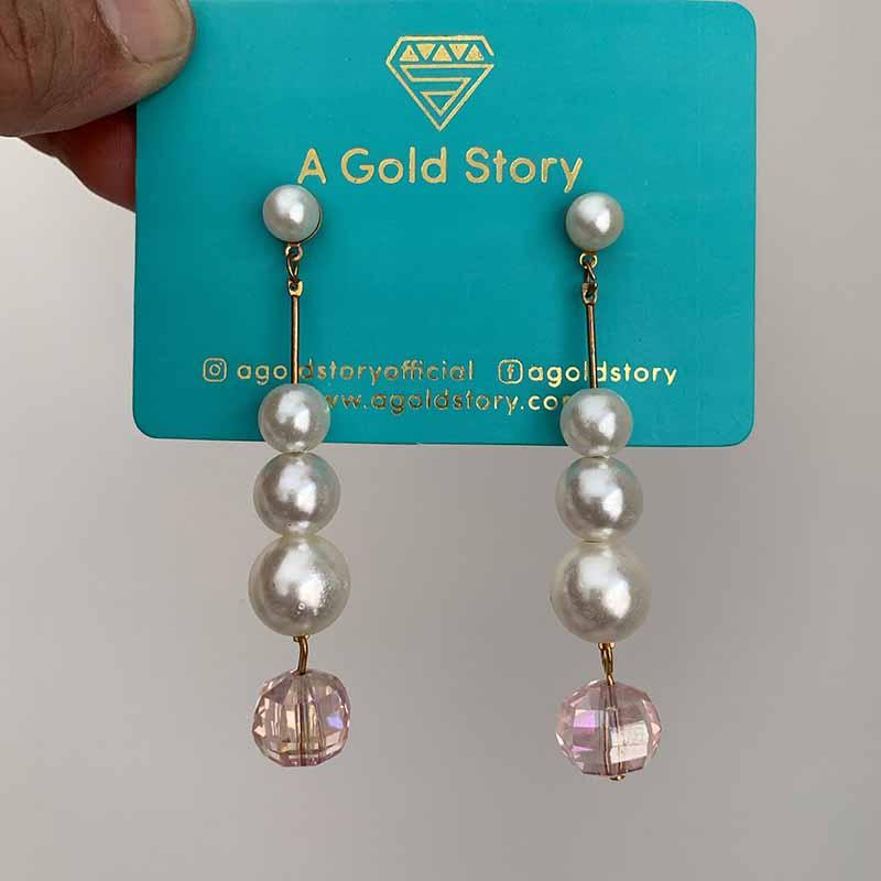 IBTISAM EARRINGS PINK