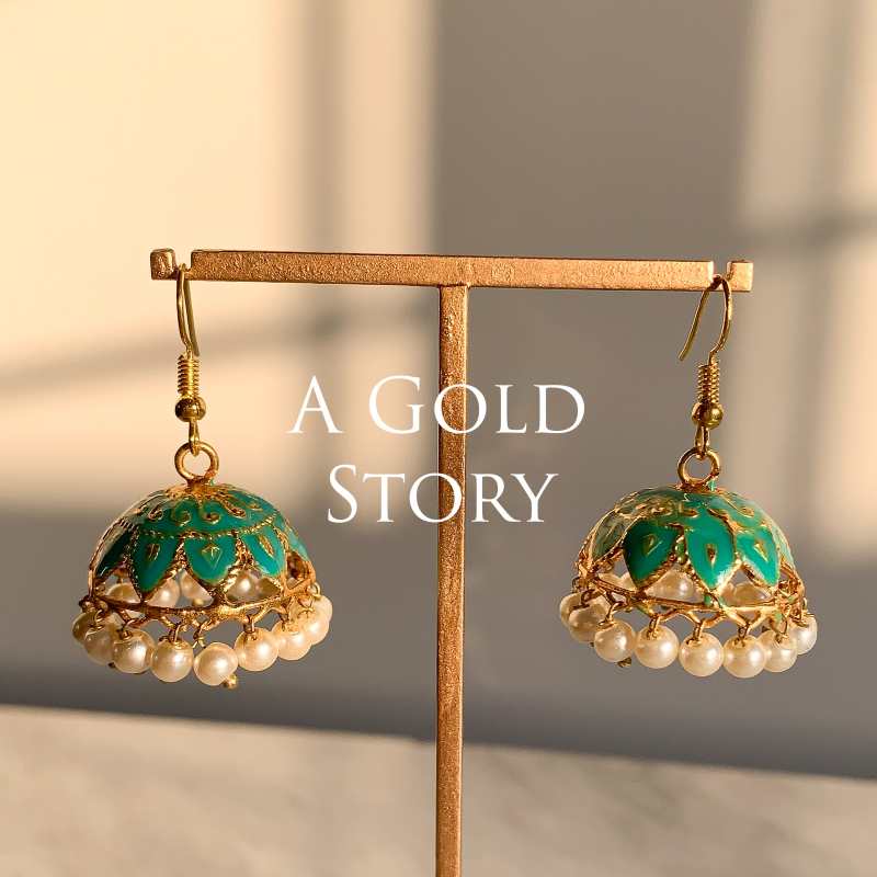 CANDY JHUMKIS SEA GREEN