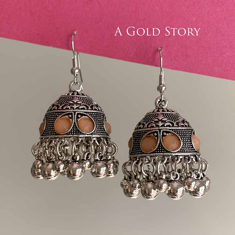 FATIN EARRINGS SILVER BEIGE