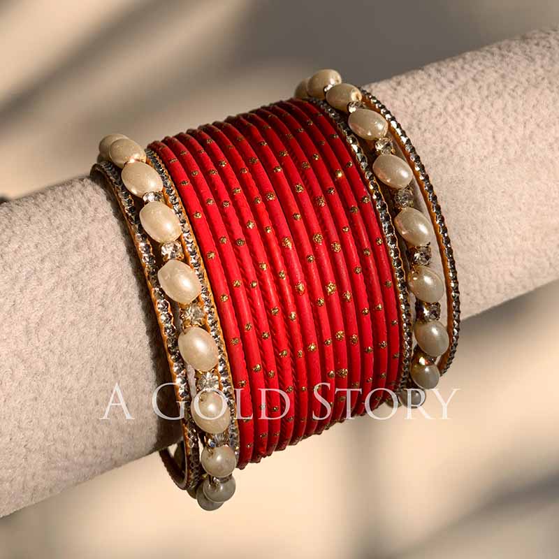 ANABIA BANGLES SET RED