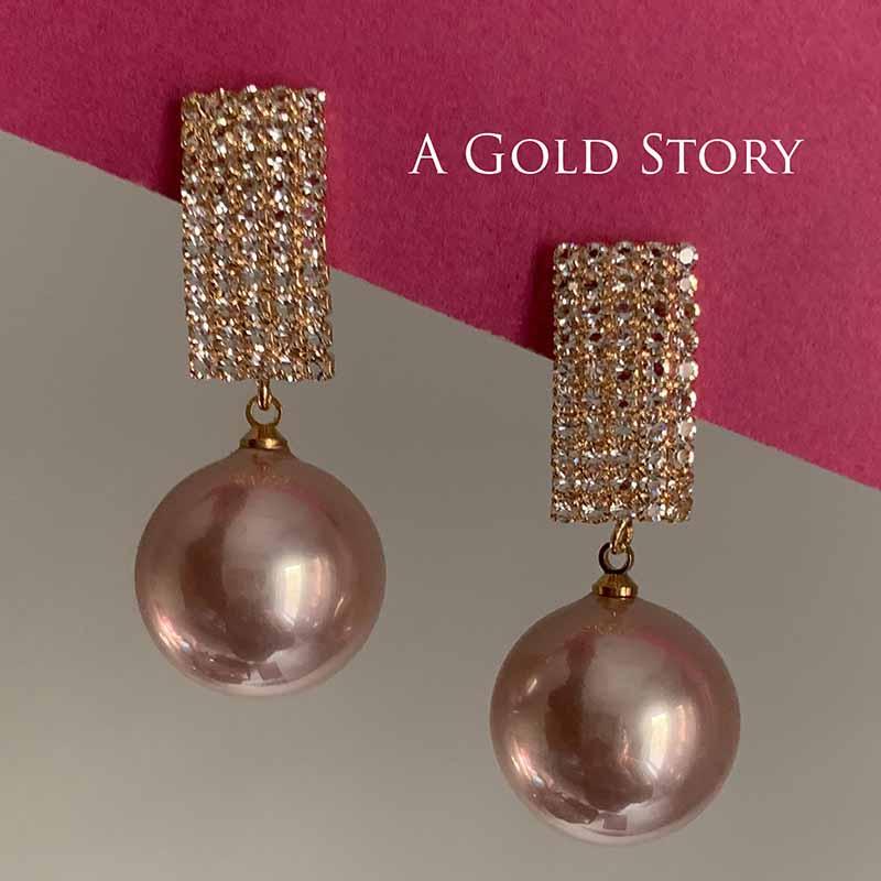 MISHAL EARRINGS COPPER PEARL