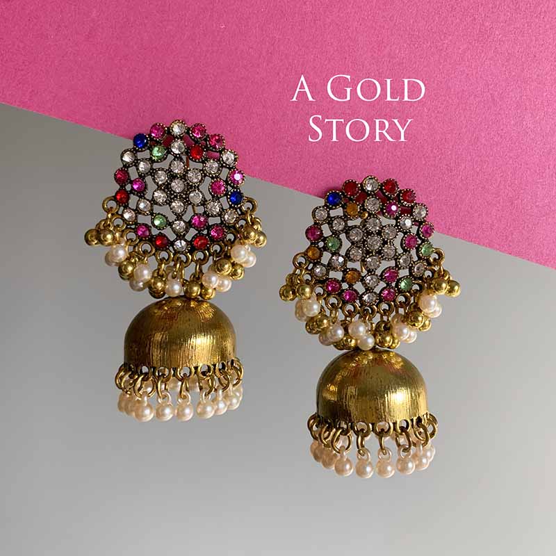 ADARA JHUMKAY MULTICOLOR