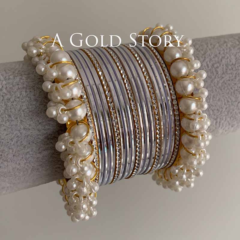 INAYA BANGLES SET SILVER