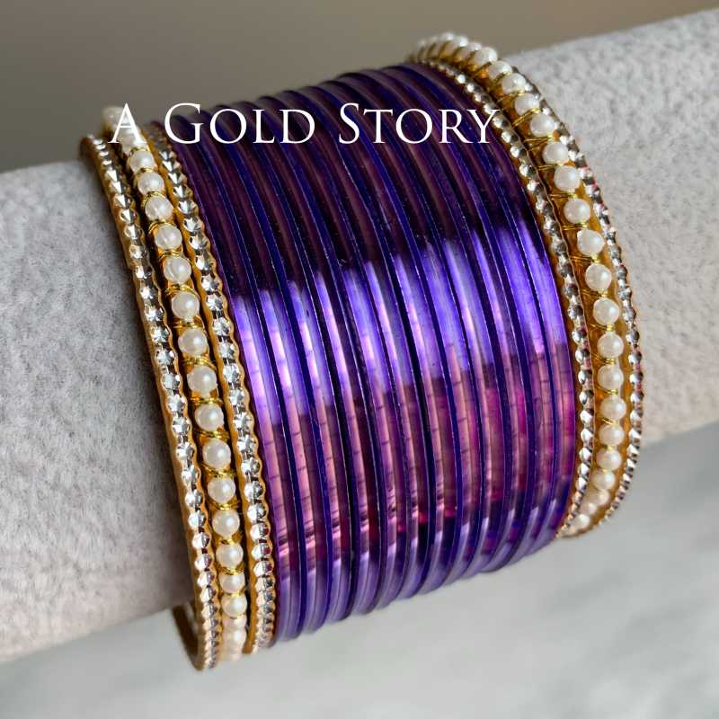 JENNA GLOSS BANGLES SET LILAC