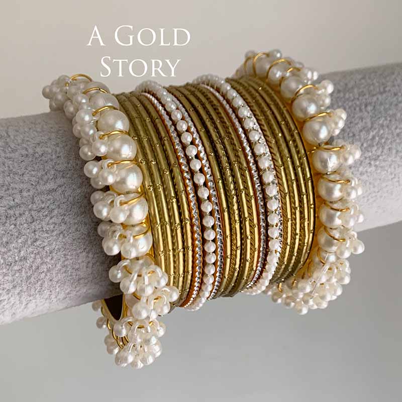 ADAA BANGLES SET GOLDEN
