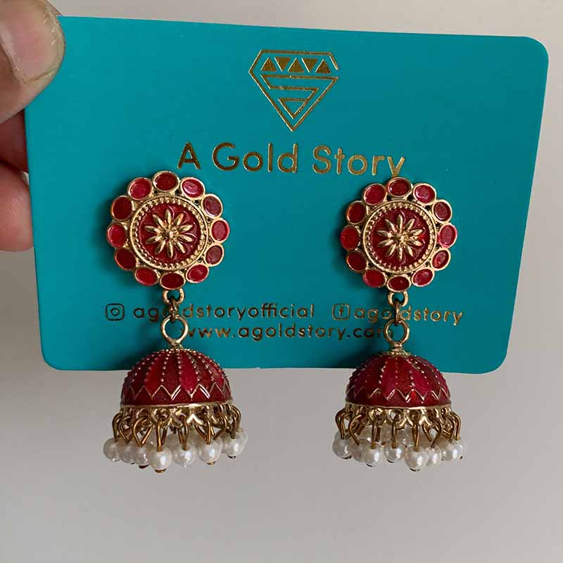 ARWA JHUMKAY HOT PINK