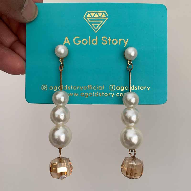 IBTISAM EARRINGS CHAMPAGNE