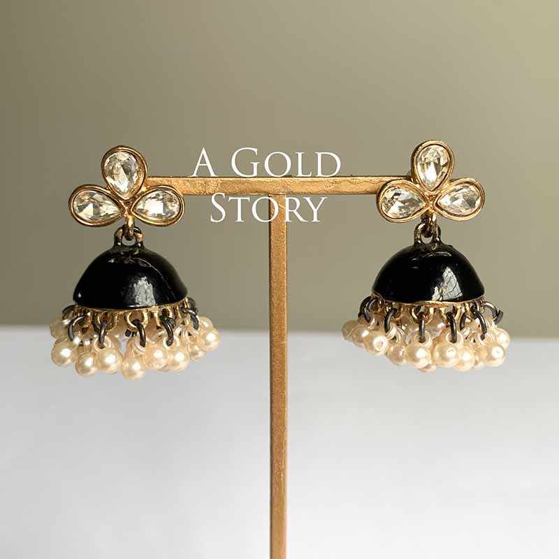 CUT MINI JHUMKIS BLACK