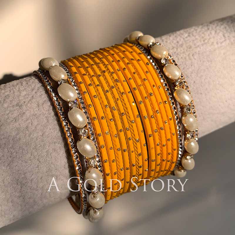ANABIA BANGLES SET YELLOW