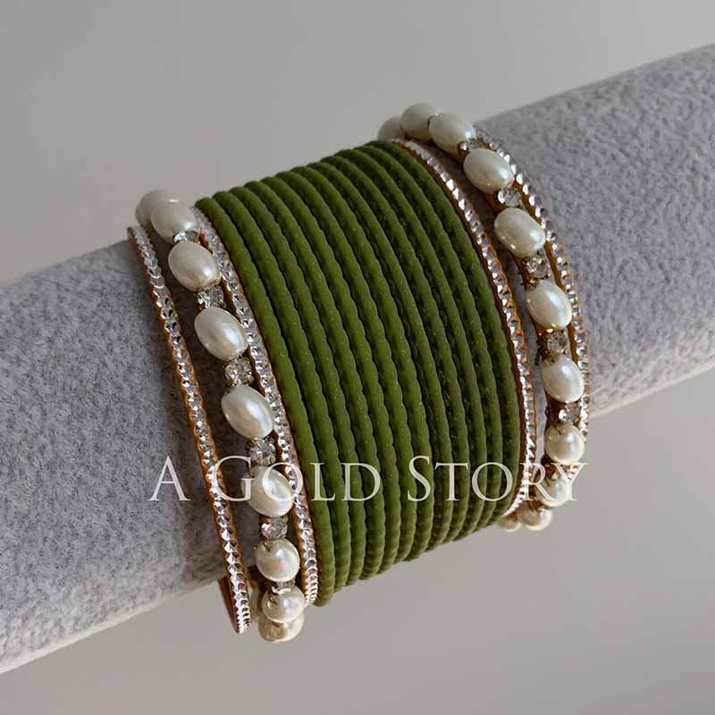 ANABIA BANGLES SET HINA GREEN