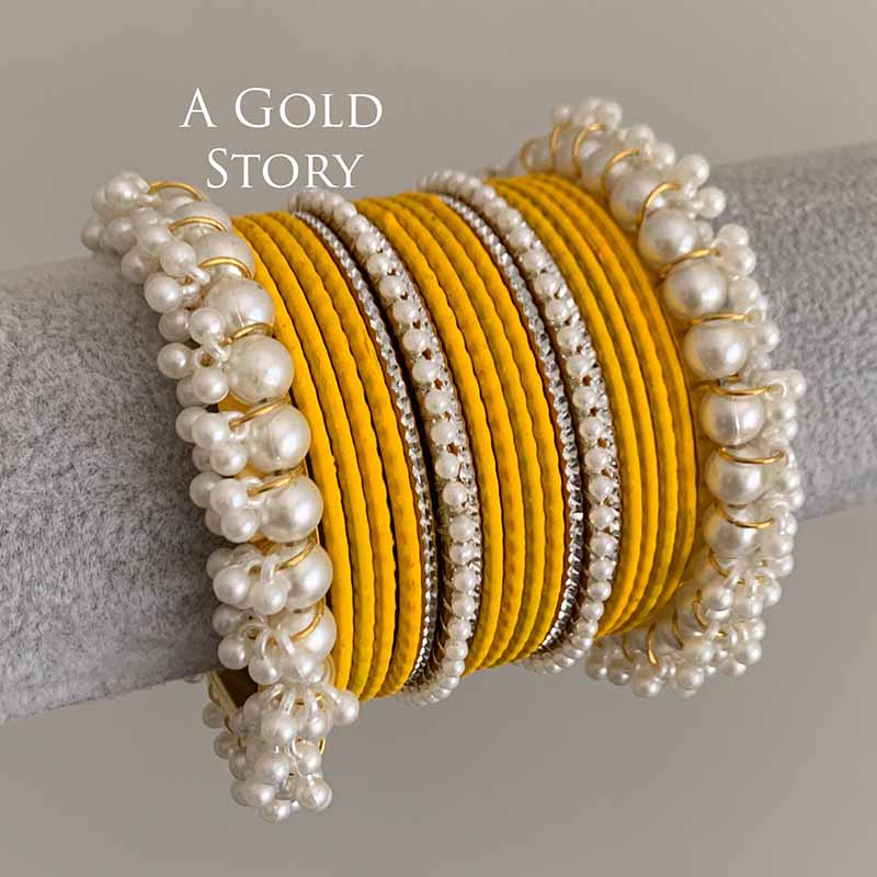 IMOGEN BANGLES SET YELLOW