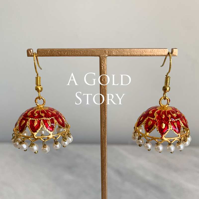 CANDY JHUMKIS RED