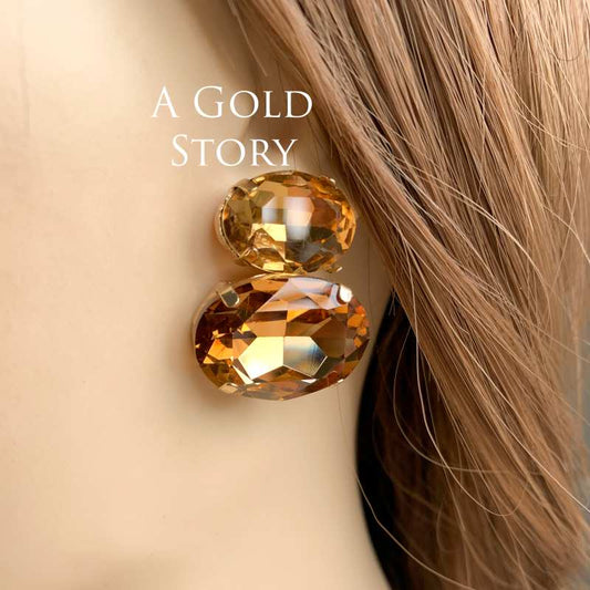 ALINA EARRINGS BROWN