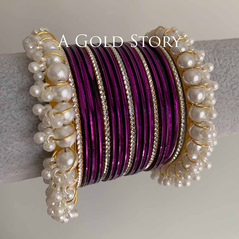 INAYA BANGLES SET PURPLE