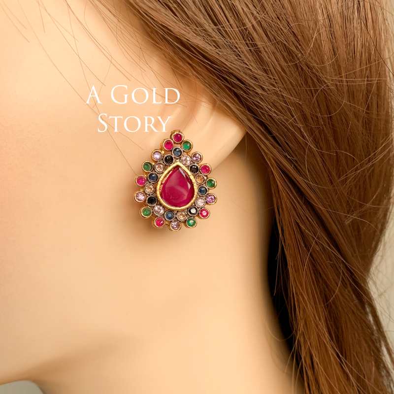 DINARA EARSTUDS MULTI PINK
