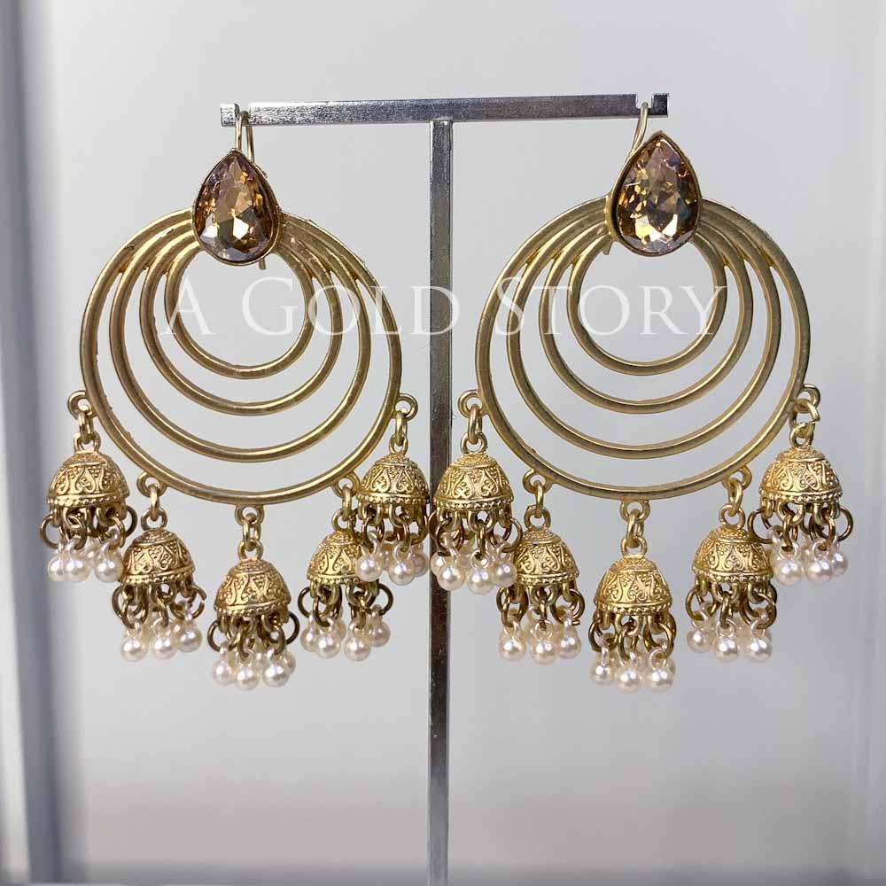 CHAAND BALI WITH JHUMKIS - Basics by A Gold Story