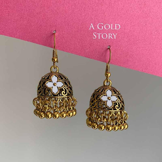 NEHA JHUMKIS GOLDEN WHITE