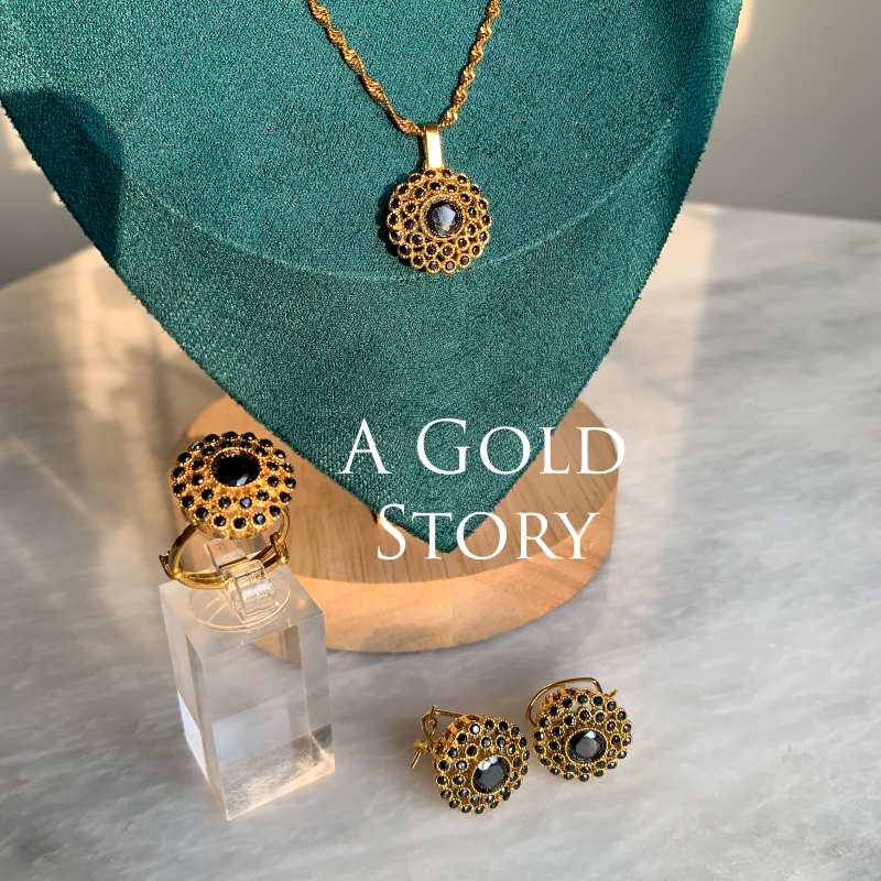 ALHINA PENDANT SET BLACK