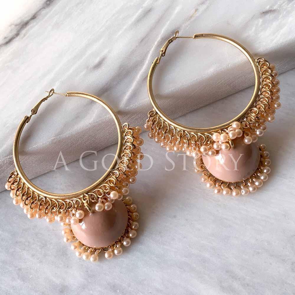 MADHU BALI JHUMKAY BEIGE - Basics by A Gold Story