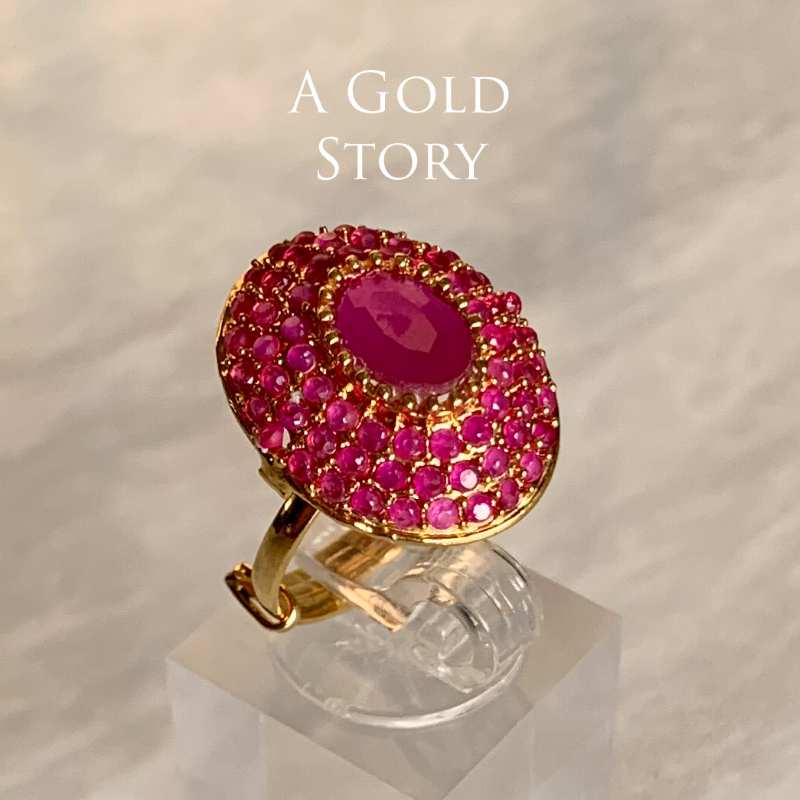 AFRA PENDANT SET RUBY
