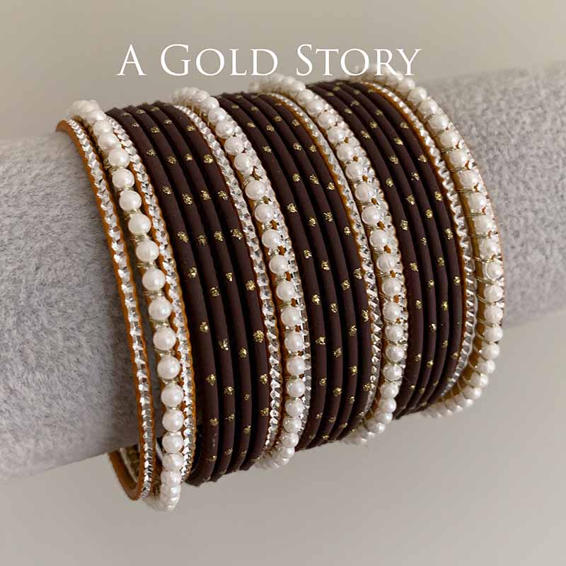 JANNAT BANGLES SET BROWN