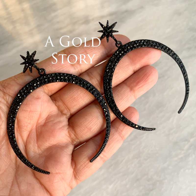 CHAAND EARRINGS BLACK