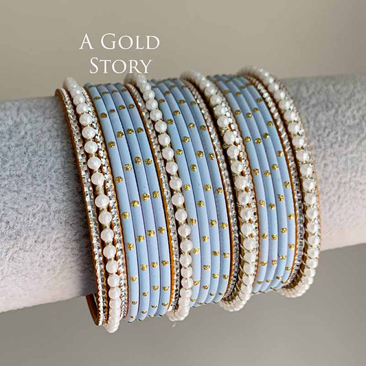 JANNAT BANGLES SET POWDER BLUE