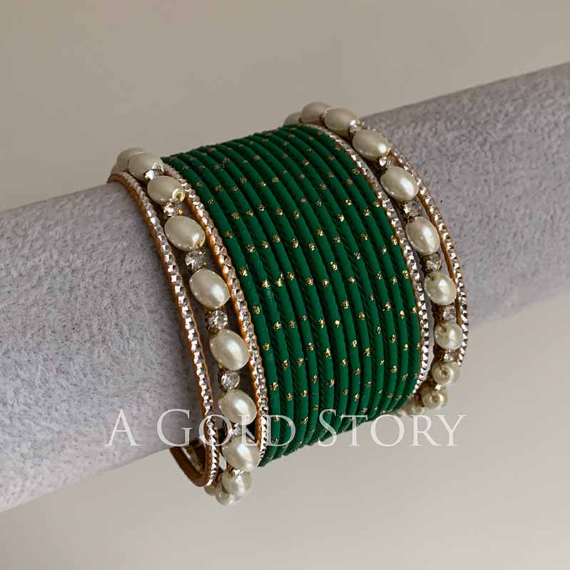 ANABIA BANGLES SET GREEN