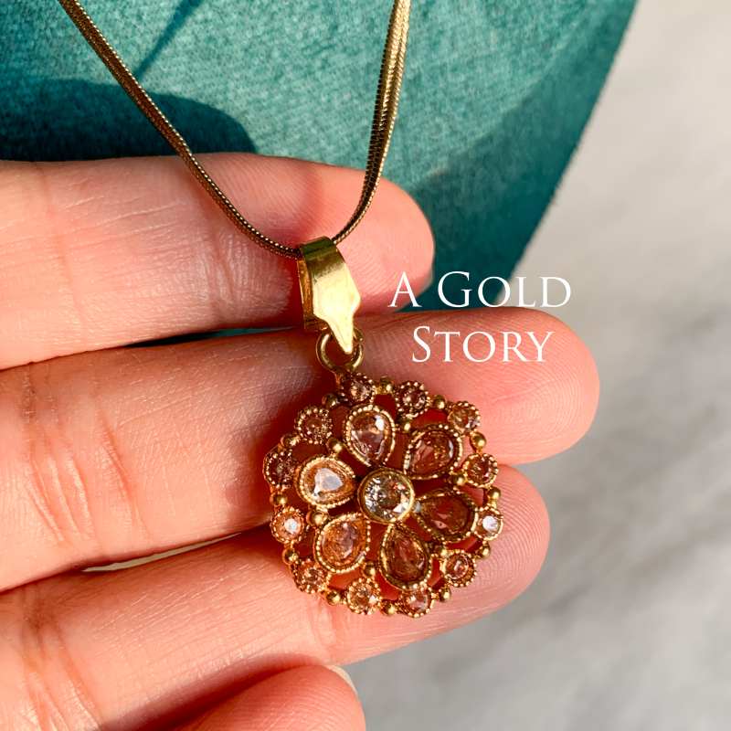 AABASAH PENDANT SET CHAMPAGNE